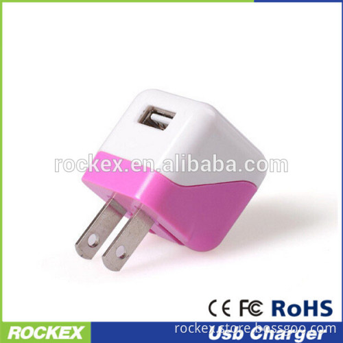 Wholesale Mini colorful folding plug USB Wall Charger